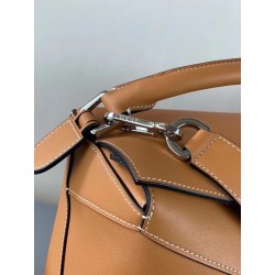 Loewe Large Puzzle Bag In Tan Calfskin 653