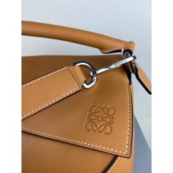 Loewe Large Puzzle Bag In Tan Calfskin 653