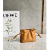 Loewe Flamenco Nano Clutch In Brown Nappa Leather 577