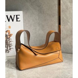 Loewe Puzzle Hobo Bag In Brown Nappa Calfskin  598