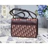 Dior 30 Montaigne Bag In Burgundy Oblique Jacquard Canvas 450