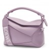 Loewe Puzzle Edge Small Bag In Pale Aubergine Satin Calfskin 451