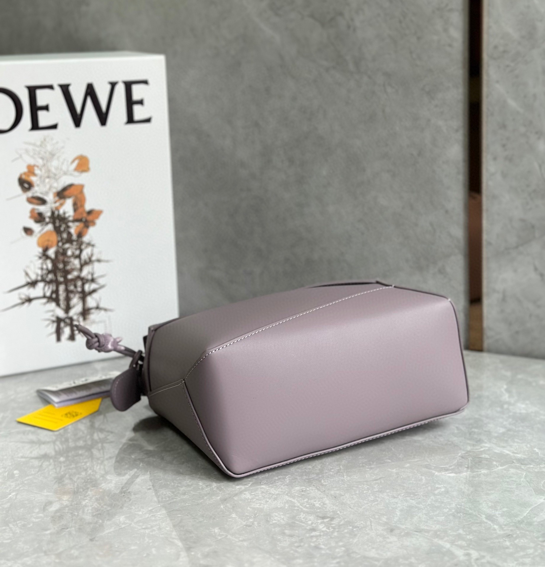 Loewe Puzzle Edge Small Bag In Pale Aubergine Satin Calfskin 451