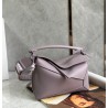 Loewe Puzzle Edge Small Bag In Pale Aubergine Satin Calfskin 451