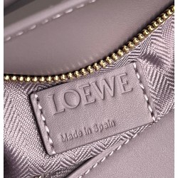 Loewe Puzzle Edge Small Bag In Pale Aubergine Satin Calfskin 451