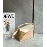 Loewe Puzzle Mini Bag in Multicolor Angora and Beige Calfskin 488