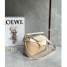 Loewe Puzzle Mini Bag in Multicolor Angora and Beige Calfskin 488