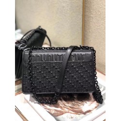 Dior 30 Montaigne Chain Bag In Black Braided Lambskin 930