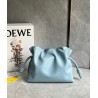 Loewe Flamenco Clutch Bag In Dusty Blue Calfskin 602