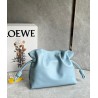 Loewe Flamenco Clutch Bag In Dusty Blue Calfskin 602