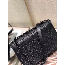 Dior 30 Montaigne Chain Bag In Black Braided Lambskin 930