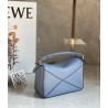 Loewe Puzzle Mini Bag In Atlantic Blue Calfskin Leather 633