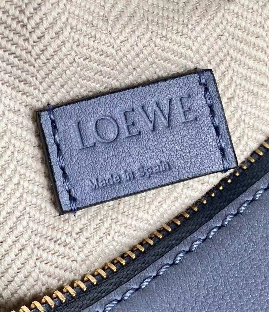 Loewe Puzzle Mini Bag In Atlantic Blue Calfskin Leather 633