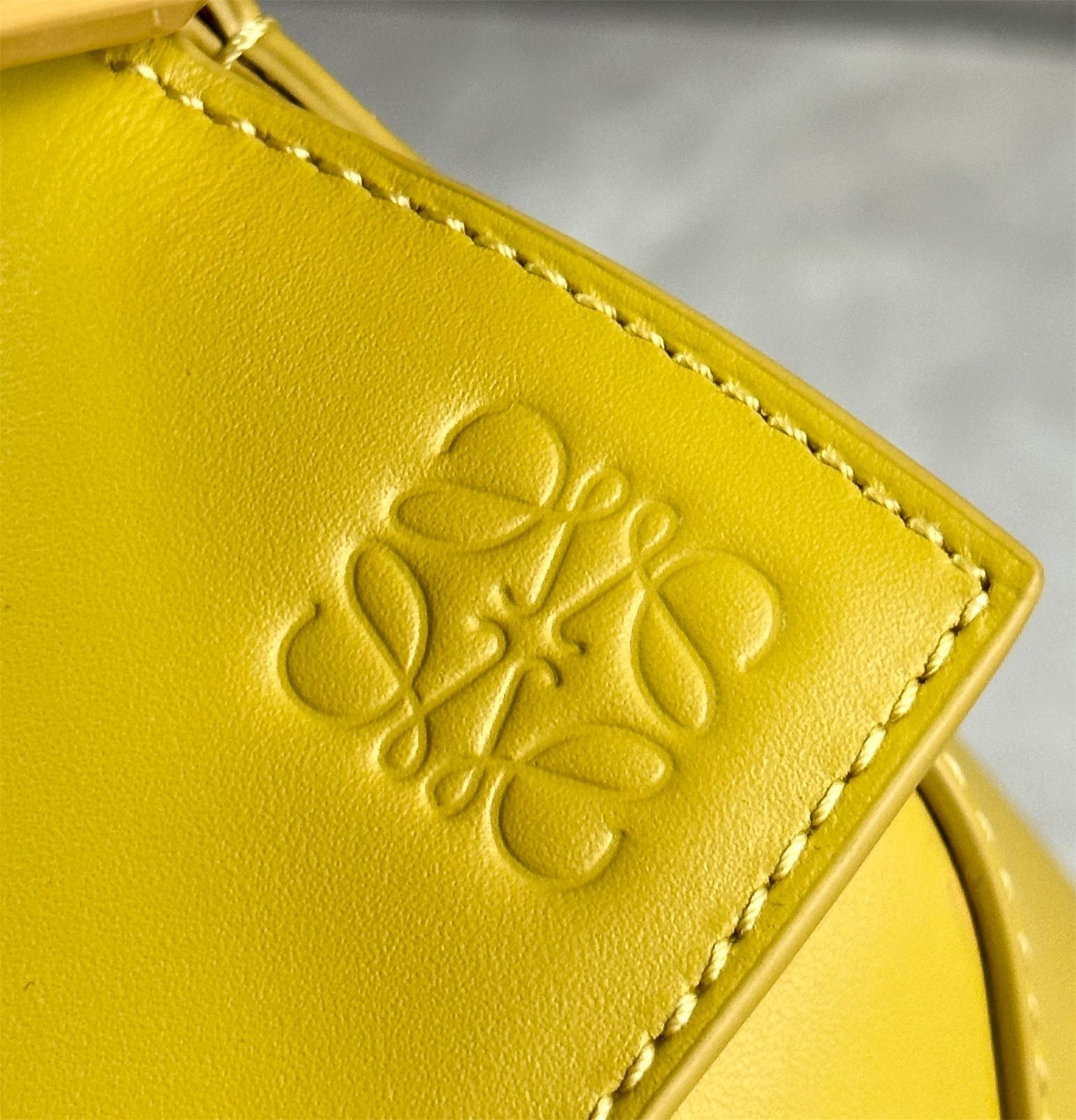 Loewe Puzzle Edge Small Bag In Yellow Satin Calfskin 205