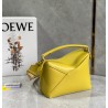 Loewe Puzzle Edge Small Bag In Yellow Satin Calfskin 205