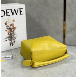 Loewe Puzzle Edge Small Bag In Yellow Satin Calfskin 205