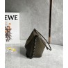 Loewe Mini Hammock Hobo Bag in Dark Green Calfskin  276