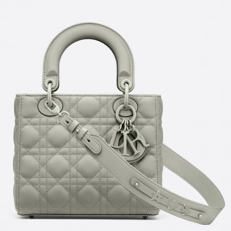 Dior Lady Dior My ABCDior Bag In Gray Ultramatte Calfskin 402