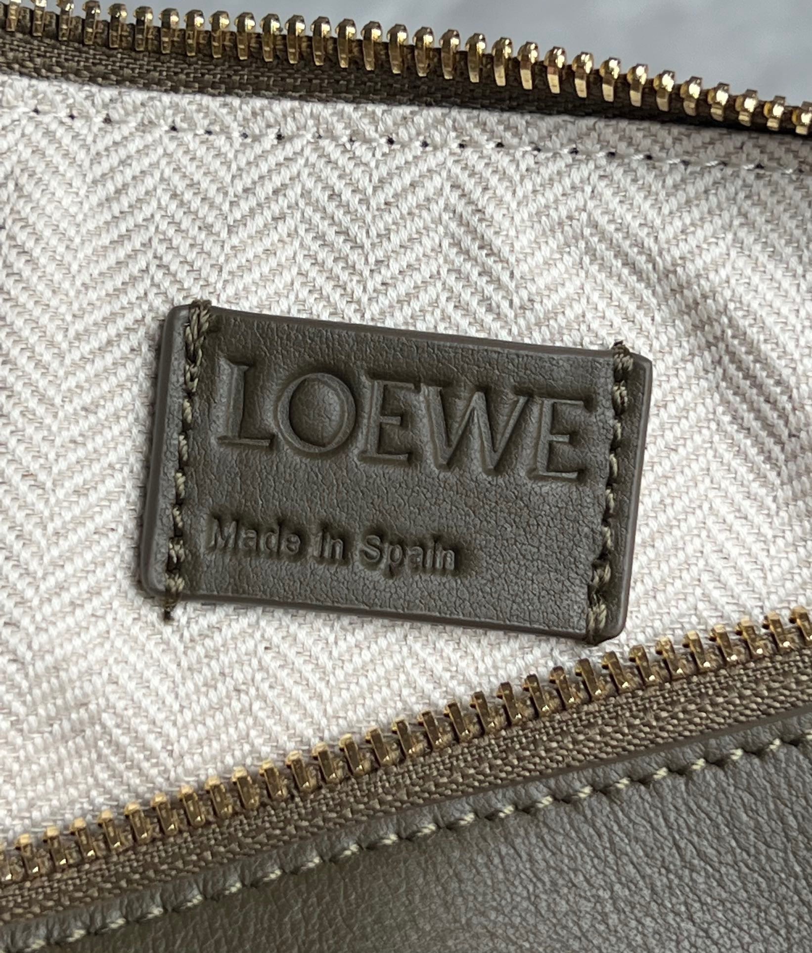 Loewe Mini Hammock Hobo Bag in Dark Green Calfskin  276