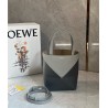 Loewe Mini Puzzle Fold Tote Bag in Grey/Dark Grey Calfskin 475