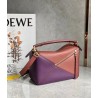 Loewe Puzzle Small Bag In Purple/Caramel/Blossom Calfskin 520