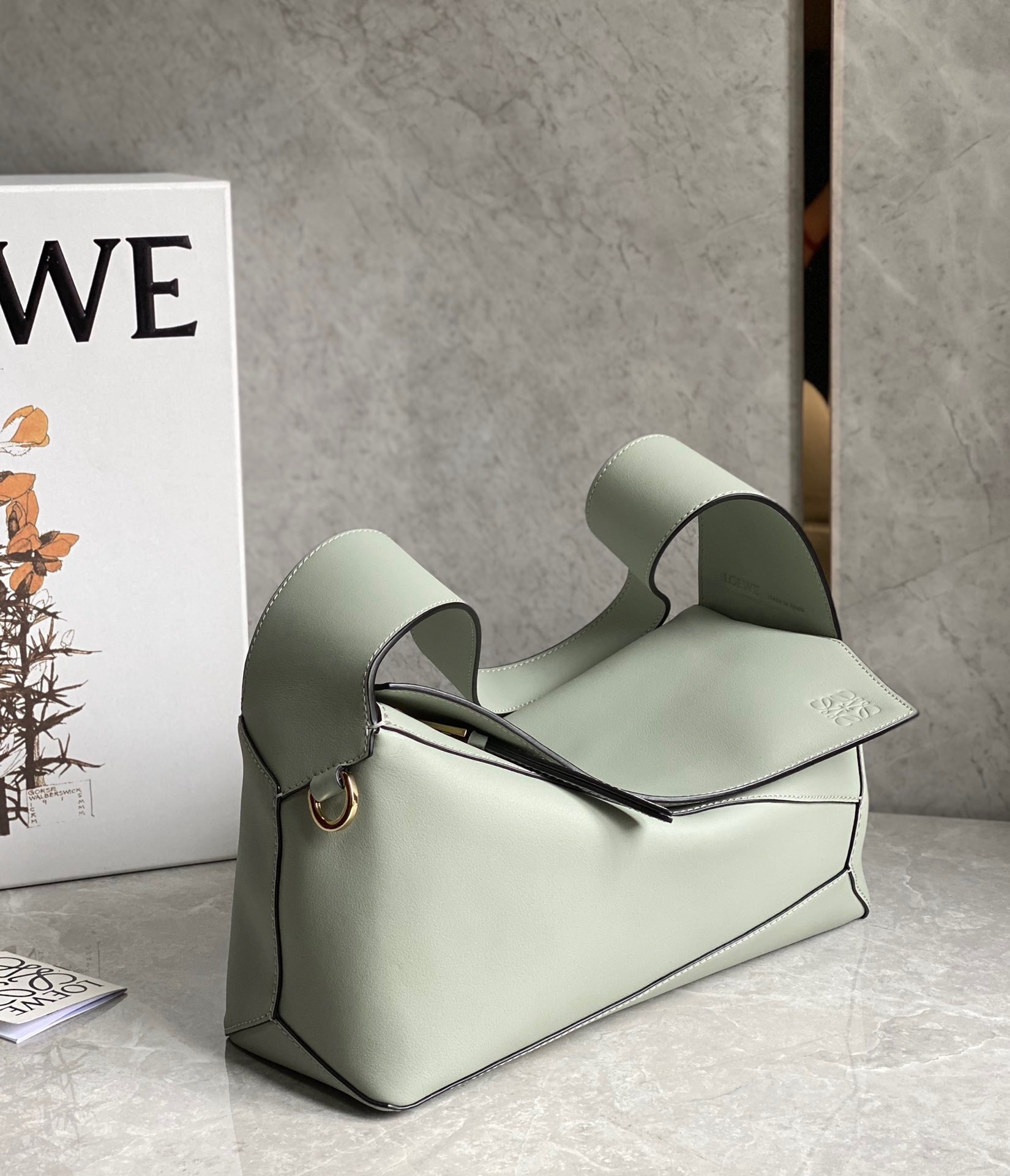 Loewe Puzzle Hobo Bag In Light Celadon Nappa Calfskin 563