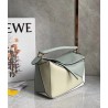 Loewe Puzzle Small Bag In Grey/Cream/White Calfskin 596