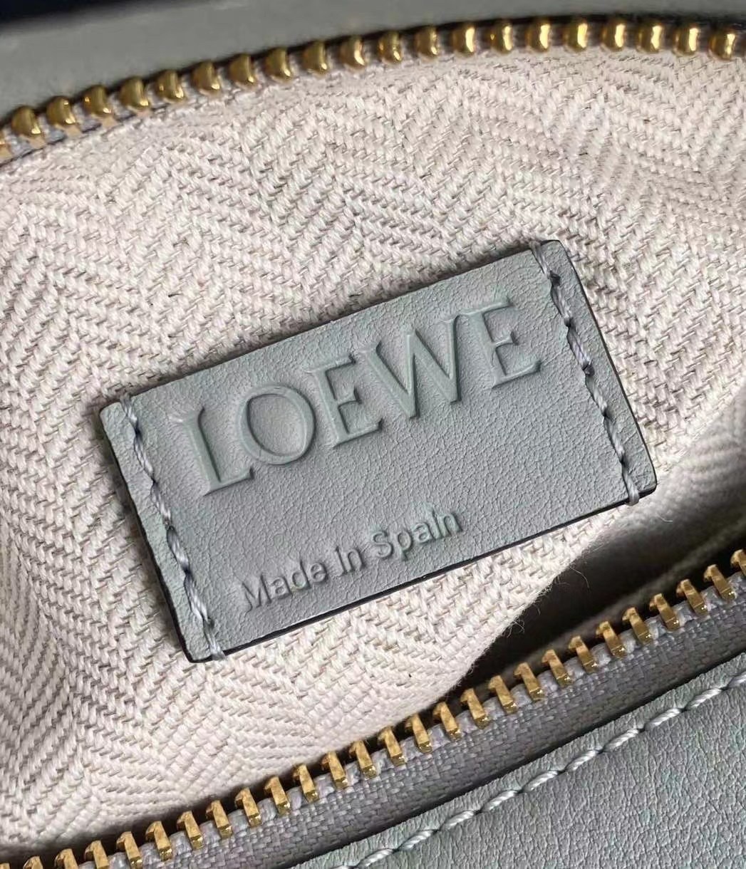 Loewe Puzzle Small Bag In Grey/Cream/White Calfskin 596