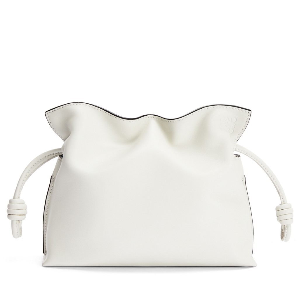 Loewe Flamenco Mini Clutch In White Nappa Leather 635