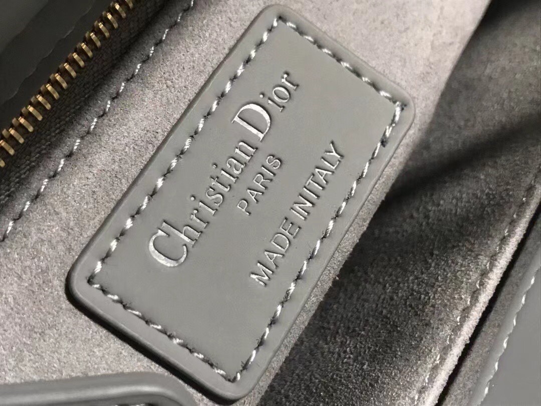 Dior Lady Dior My ABCDior Bag In Gray Ultramatte Calfskin 402