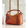 Loewe Small Puzzle Bag In Tan/Orange/Camel Calfskin 677