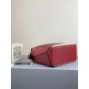 Loewe Small Puzzle Bag In Bordeaux/Garnet/White Calfskin 315