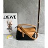 Loewe Puzzle Small Bag in Brown and Black Calfskin 551