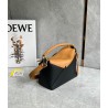 Loewe Puzzle Small Bag in Brown and Black Calfskin 551