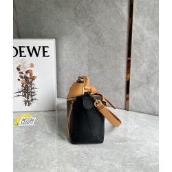 Loewe Puzzle Small Bag in Brown and Black Calfskin 551