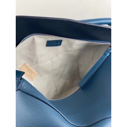 Loewe Large Puzzle Bag In Blue Grained Leather 621