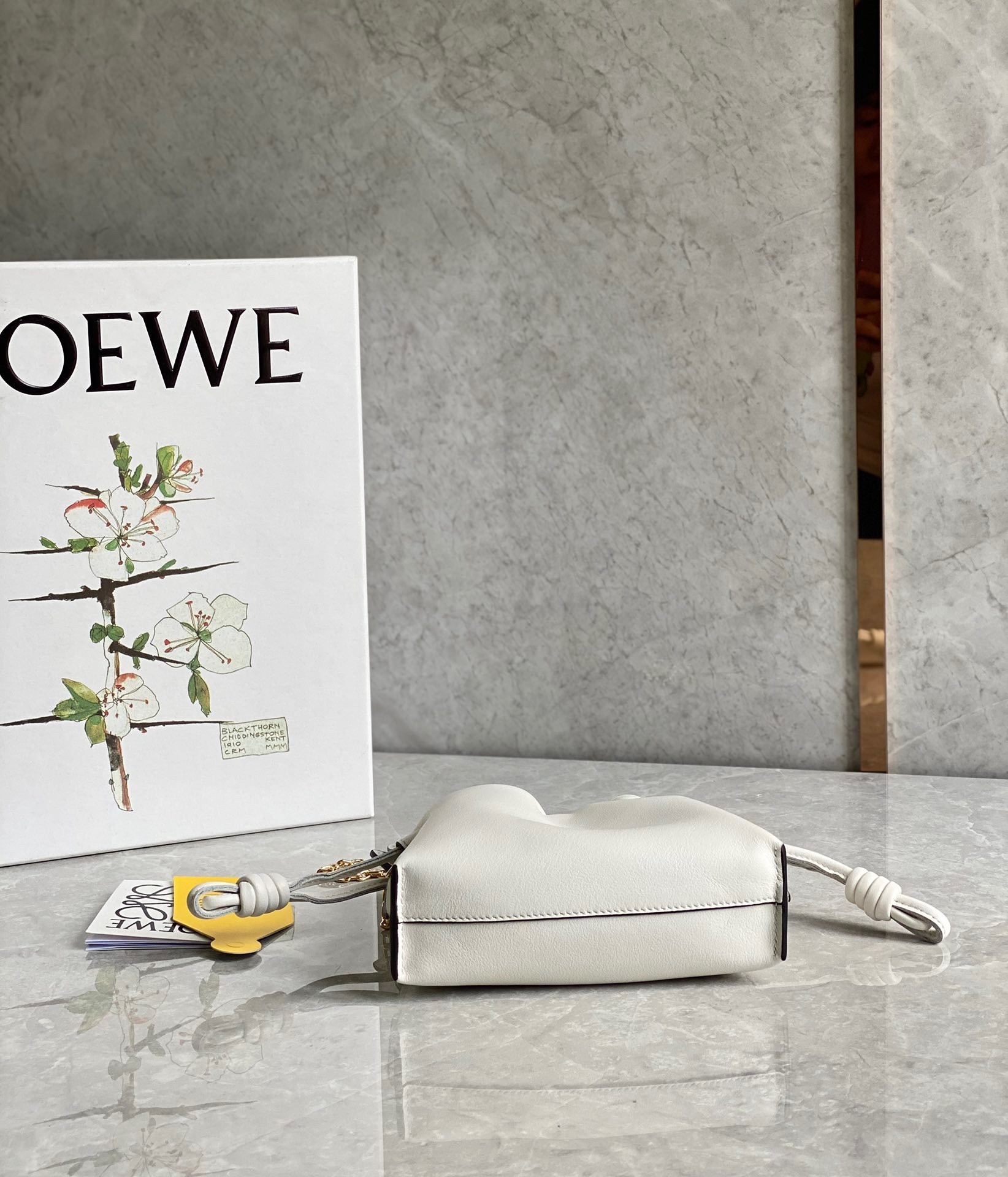 Loewe Flamenco Nano Clutch In White Nappa Leather 664