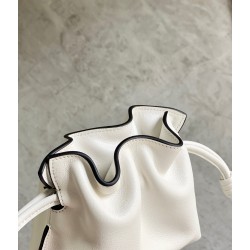 Loewe Flamenco Nano Clutch In White Nappa Leather 664