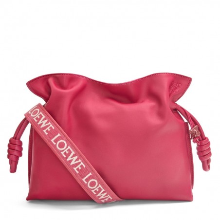 Loewe Flamenco Clutch Bag In Ruby Red Leather 795