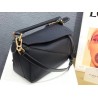 Loewe Small Puzzle Bag In Dark Blue Grained Calfskin 836