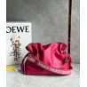 Loewe Flamenco Clutch Bag In Ruby Red Leather 795