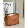 Loewe Mini Puzzle Bag In Brown Calfskin Leather 094