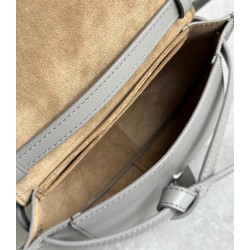 Loewe Gate Dual Mini Bag In Grey Calfskin 538