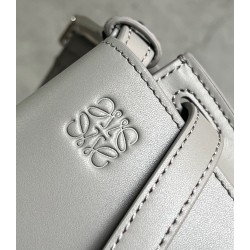 Loewe Gate Dual Mini Bag In Grey Calfskin 538