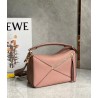 Loewe Puzzle Small Bag In Dark Blush Grained Leather 300