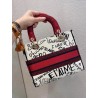 Dior Medium Lady D-Lite Dioramour Graffiti Embroidery Bag  117