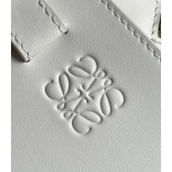 Loewe Compact Hammock Bag in White Satin Calfskin 364