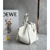 Loewe Compact Hammock Bag in White Satin Calfskin 364