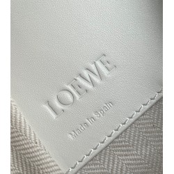 Loewe Compact Hammock Bag in White Satin Calfskin 364