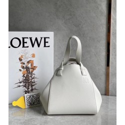 Loewe Hammock Nugget Bag In White Calfskin 400